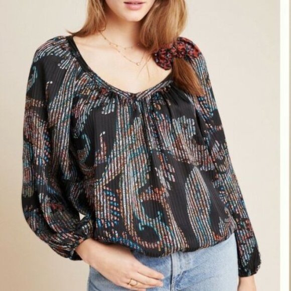 Maeve By Anthropologie Madeira Burnout Satin - Picture 1 of 12